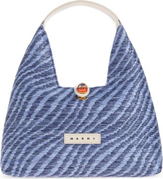Marni Handtas met Logo - Dames - Handtassen - Blauw - ONE Size - Tassen