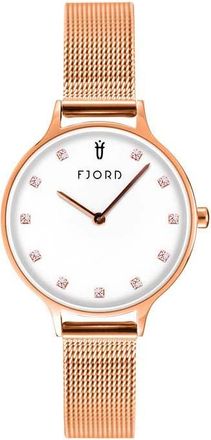 Fjord Gyda White Dial Ladies Watch FJ-6054-55