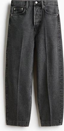 H&M Barrel High Ankle Jeans in Gray at Nordstrom, Size 14