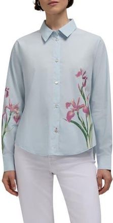 Hunter Placement Bloom Button-Up Shirt in Powder Blue at Nordstrom Rack, Size X-Small