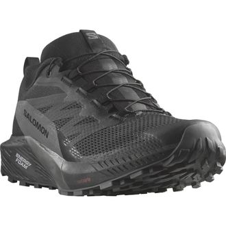 Salomon Trailrunningschuh SALOMON SENSE RIDE 5 GORE-TEX, Herren, Gr. 42, schwarz (schwarz, grau), Synthetik, Textil, Schuhe Trailrunningschuh, wasserdichte Tr