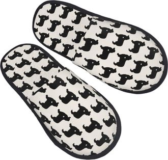 Generic Slipper Australian Shepherd Silhouette Lightweight Camping Slippers Unisex Cotton Slipper For Room Indoor Men L