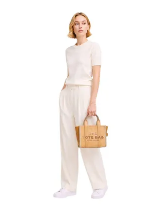 Marc Jacobs Suede Cow Leather Tote Bag - Beige
