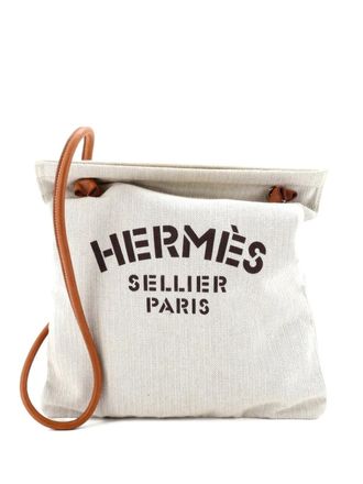 Herm&egrave;s Aline Bag Toile MM crossbody bag - women - Canvas - One Size - Neutrals