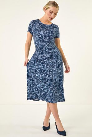 Roman Twist Front Stretch Dress