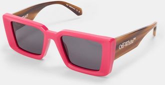 Off-white Mens Accessories Off White Savannah Square Full Rim Sunglasses in Cherry /Grey - One Size