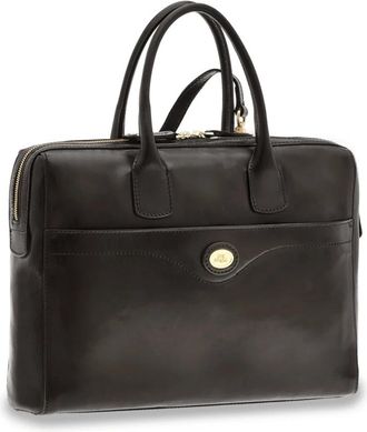 The Bridge Leren Zakelijke Schoudertas Zwart - Dames - Handtassen - Zwart - ONE Size - Leer - Tassen