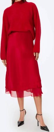 Cami NYC Genoa Skirt In Cardinal