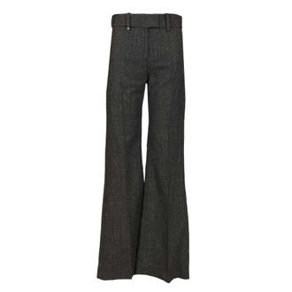 Courr&egrave;ges Wide Trousers, female, Black, 2XS, Tailored Caviar Baggy Trousers