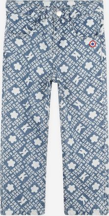 Kenzo Kids Unisex Logo Print Jeans in Blue - Size 8Y
