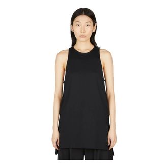 Moncler Sleeveless Tops, female, Black, Size: XS Relaxed Tank Top