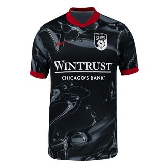 Nike Chicago Stars FC 2025 Stadium Away Nike Mens Dri-FIT NWSL Replica Jersey in Black | P35562CHRS-BLH