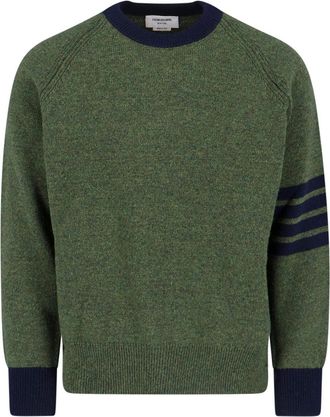 Thom Browne Green 4-Bar Wool Sweater
