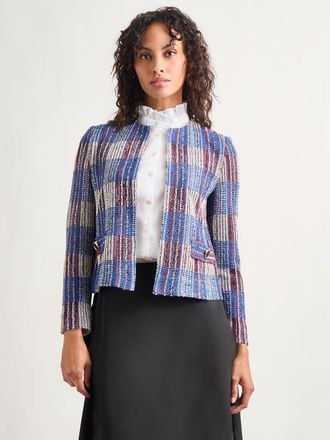 Misook Jewel Neck Tweed Jacket