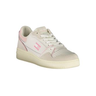 Tommy Hilfiger Color-Block Leather and Polyurethane Sneaker - White