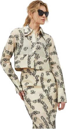 Day Birger Et Mikkelsen Bedrukte blouse - Dames - Blouses & Shirts - Beige - Maat: XS Katoen