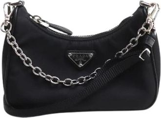 Prada Pre-owned Tessuto 2way Schoudertas - Dames - Vintage Mini Tas - Zwart - ONE Size - Nylon - Vintage