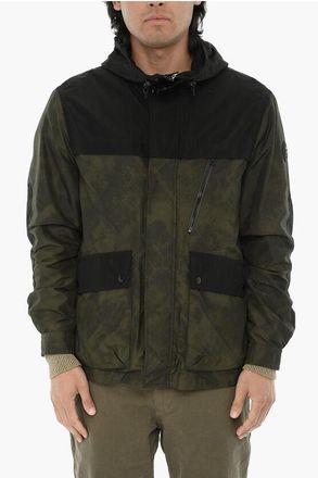 Woolrich Two-Tone Technical Fabric Jacket with Hood size Xxl