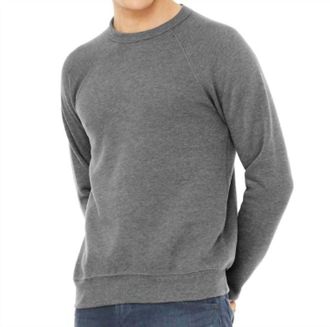 Bella + Canvas Mens Sweater Top In Deep Heather