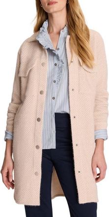 Nic+Zoe Cozy Twill Jacquard Knit Shirt Jacket in Neutral Multi at Nordstrom, Size Xx-Large