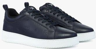MCM Neo Terrain Sneakers in Monogram Leather in Navy Blazer at Nordstrom, Size 44