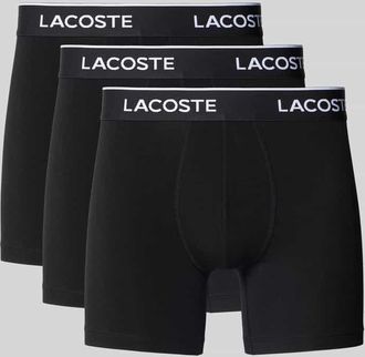 Lacoste Trunks aus Baumwoll-Mix im 3er-Pack in Black, Gr&ouml;&szlig;e XXL