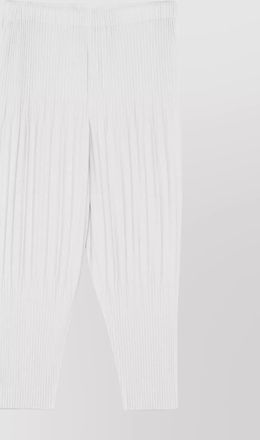 Homme Plissé Issey Miyake straight leg cropped ribbed pants
