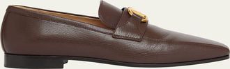 Valentino Garavani Mens Vlogo Signature Leather Loafers