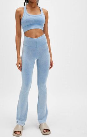 Free People Womens Go To Smooth Flare Leggings In Denim Blue