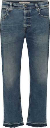 Replay Womens Maijke Straight-Fit Jeans in Blue Cotton - Size 24W/30L
