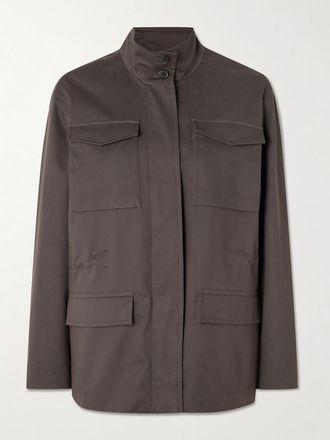 The Row Field Jacket In Misto Cotone E Cashmere Stretch Floriane - Marrone