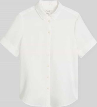 Marc O'Polo Regular Fit Bluse aus reinem Leinen in Weiss, Gr&ouml;&szlig;e 34