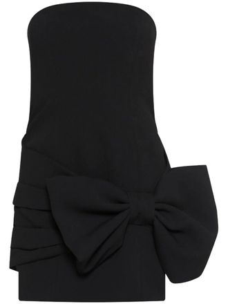 Marella Brown Editore Strapless Mini Bow Dress