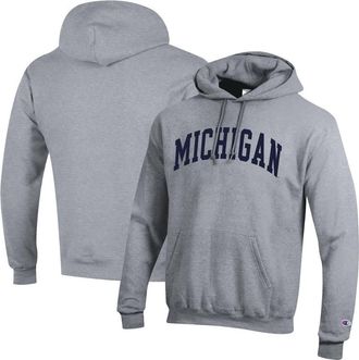 Champion Mens Champion Heather Gray Michigan Wolverines Basic Arch Fleece Pullover Hoodie at Nordstrom, Size Xx-Large