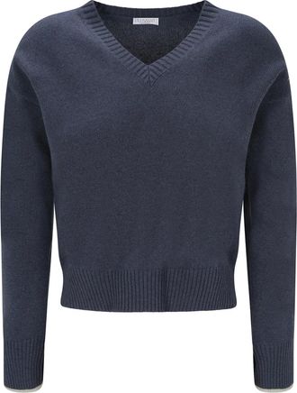 Brunello Cucinelli V-Neck Sweaters − Sale: up to −81