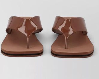 Chlo&eacute; leather wedge sandals