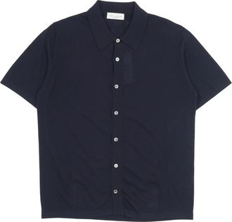 Roberto Collina Overhemden met korte mouwen - Heren - Korte mouwen Overhemden - Blauw - M - Overhemden