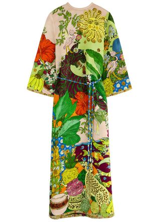 Alemais Alemais Tiger Printed Satin Midi Dress - Multicoloured - 8 (UK8 / S)