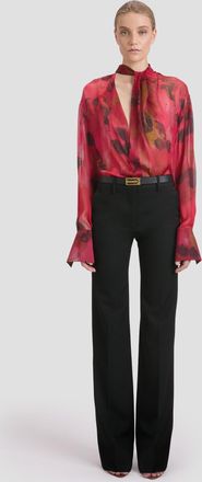 Victoria Beckham Tailored Straight Leg Trouser In Black 10