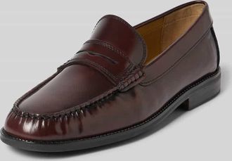 Jack & Jones Jack & Jones Loafers aus Leder Modell PENNYBAR in Dunkelrot, Gr&ouml;&szlig;e 40