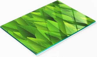 OEM Tabla De Servir De Cristal Para Cocina Con Estampado De Hojas Verdes, 80x52 Cm