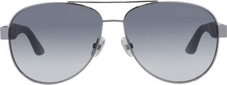 Ferragamo Grey Gradient Pilot Mens Sunglasses SF275SN 021 62