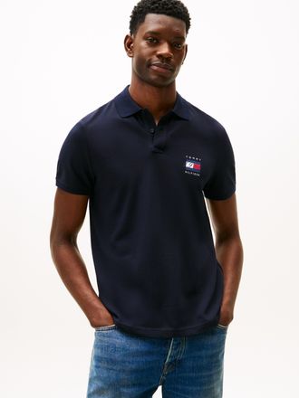 Tommy Hilfiger Poloshirt TOMMY HILFIGER FLAG GRAPHIC PIQUE, Herren, Gr. XXL, desert sky, Piqu&eacute;, Obermaterial: 96% Baumwolle, 4% Elasthan, regular fit, Shirts Poloshi