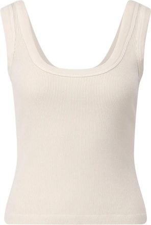 Citizens Of Humanity Geribbeld Crop Top Faye - Dames - Tops zonder mouwen - Beige - L - Tops