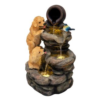 MonsterShop Electric Water Feature - Canine Creek in Grey