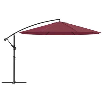 Berkfield Home Elegant Cantilever Umbrella with Aluminium Pole 350 cm Bordeaux Red in Burgundy