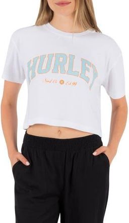Hurley Surf Hooky Boxy Cropped Graphic Tee in White at Nordstrom Rack, Size X-Small