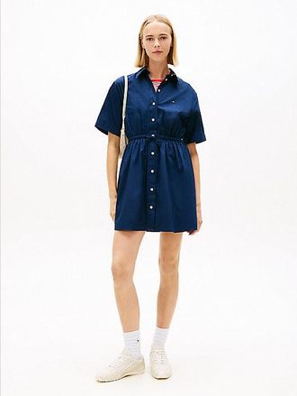 Tommy Hilfiger Vestido camisero de popel&iacute;n con rayas