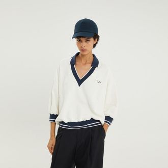1989 STUDIO JP V-neck sweatshirt white