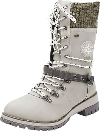 Generic Womens Knee High Boots Lace Up Winter Snow Boots Faux Fur Lined Waterproof Non Slip Comfort Outdoor Trekking Hiking Shoes Wide Fit Walking Boot Daily 